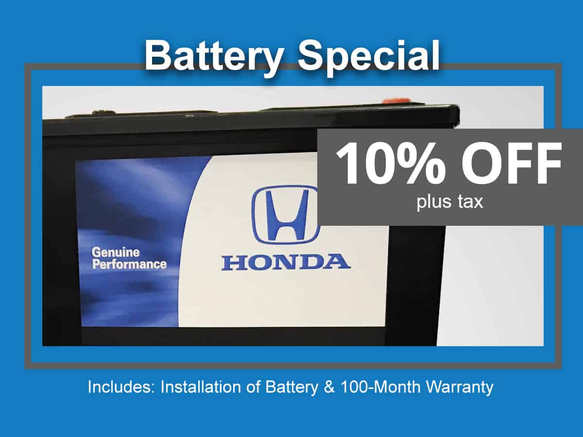 Honda New Battery Discount Coupon Special
